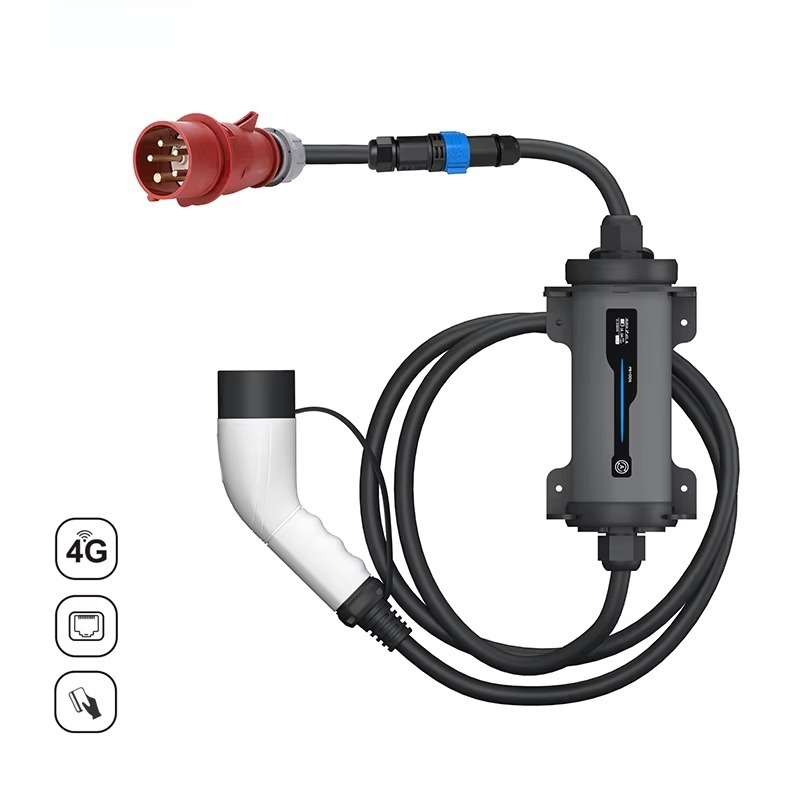Type 2 to Red CEE Plug Electri - огляд і ціна Portable Ev Charger 32A Type 2 Cee Plug