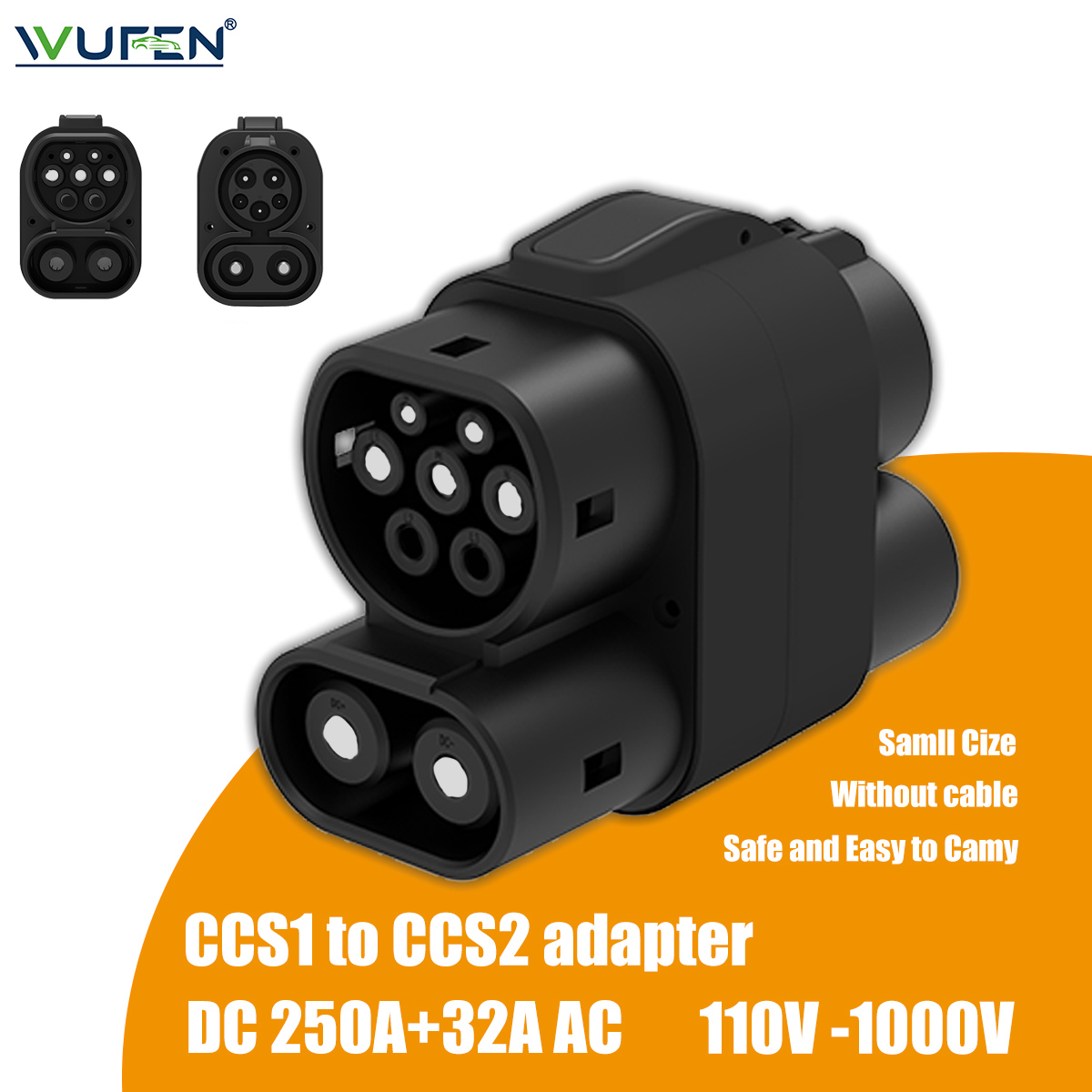 WUFEN 250A+32A CCS1 Charger to - огляд і ціна Ccs2 To Ccs1 Fast Charge Adapter 250Kw