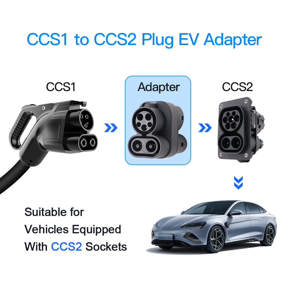 CCS1 to CCS2 EV Charger Adapte - огляд і ціна Ccs2 To Ccs1 Fast Charge Adapter 250Kw